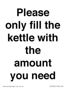 Please only fill the kettle with the amount you need